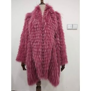 Real raccoon fur jacket